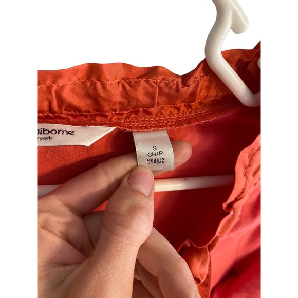 Liz Claiborne New York Coral Red Top Women's S - Picture 3 of 6